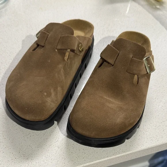 Birkenstock Men's Brown Suede Loafers - Picture 1 of 5
